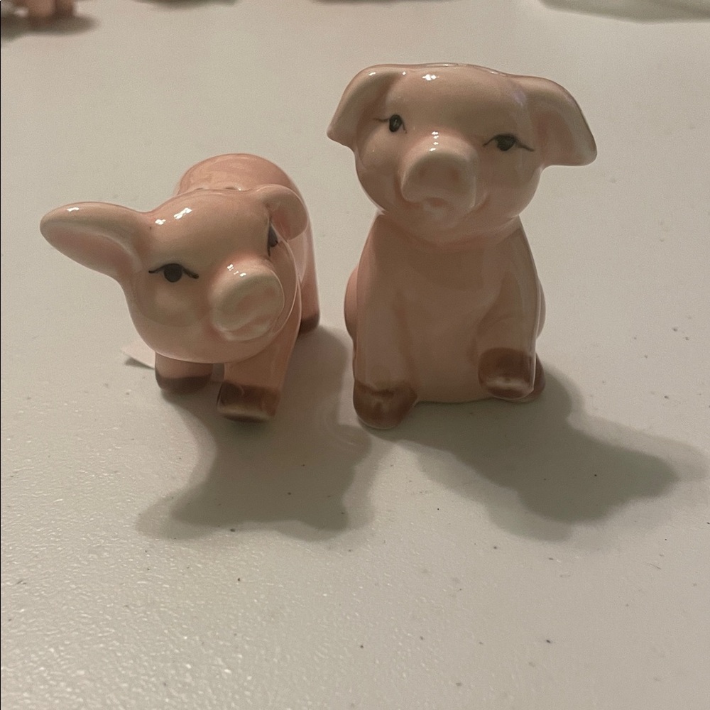 Mini Salt and Pepper Shakers Set Pigs - Picture 10 of 10